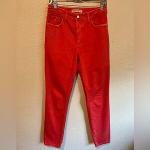 ZARA Distressed High Waist Button Fly Women's Jeans Size 4
